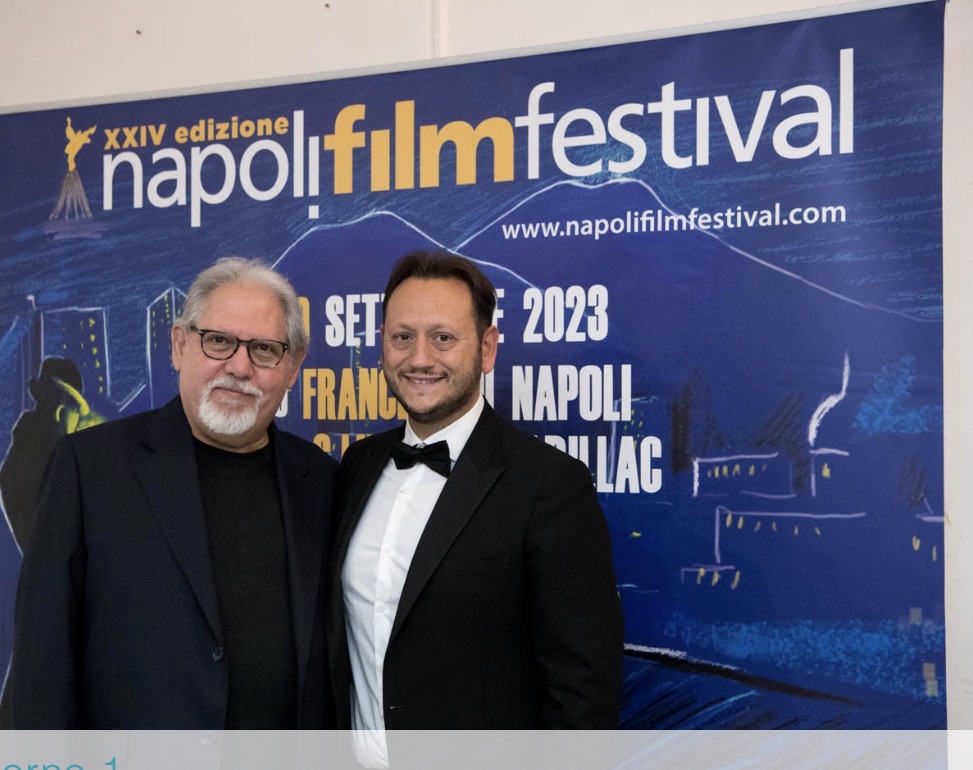 Vincenzo Sorrentino con Gianfranco Gallo al XXIV Napoli Film Festival